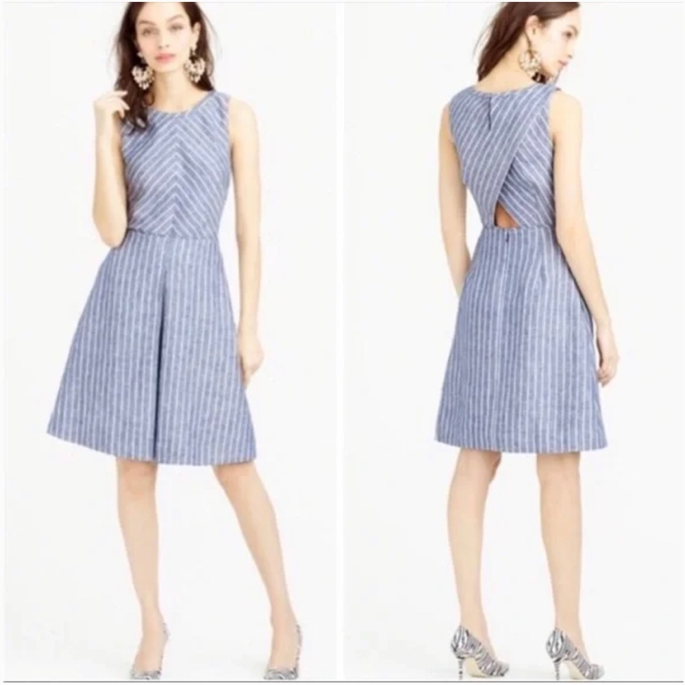 JCrew  Chambray Stripe Dress